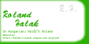 roland halak business card